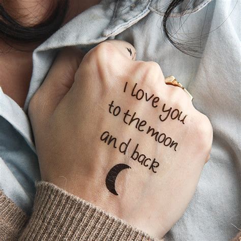 I Love You To The Moon And Back Temporary Tattoo (Set of 3) – Small Tattoos