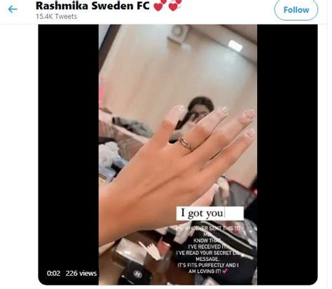 Ring on Rashmika Mandanna's finger creates rumours of her engagement ...