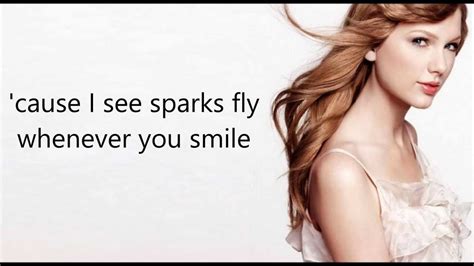 Sparks Fly Lyrics Taylor Swift - YouTube