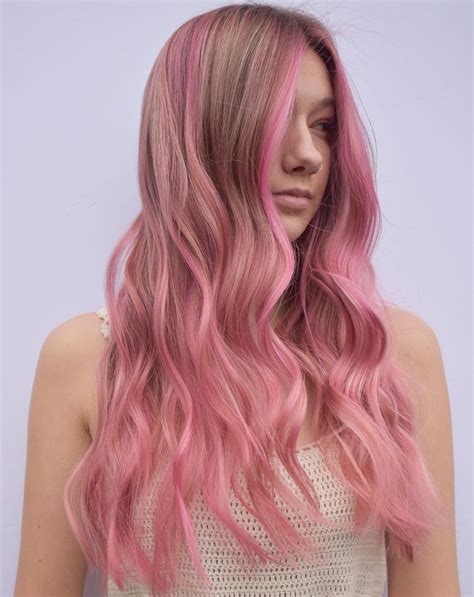 pink highlights - rockwellhairstyles