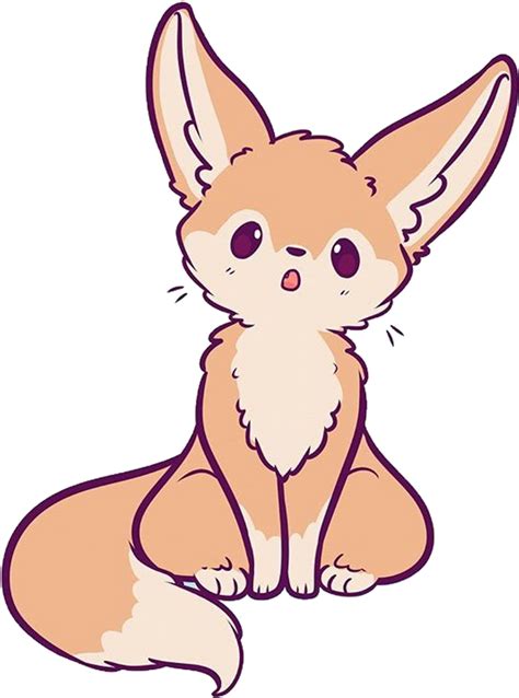 Fennec Fox Easy Cute Baby Fox Drawing - bmp-news