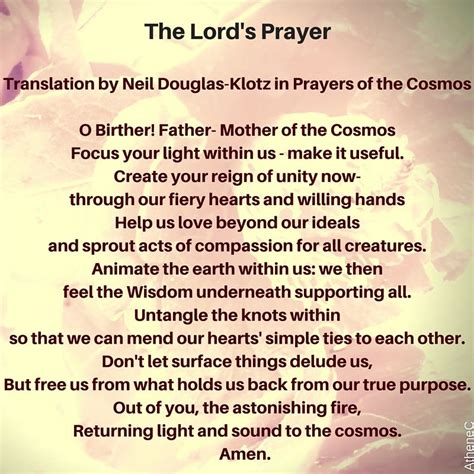 The Lord's Prayer translated directly from the Aramaic spoken at the ...