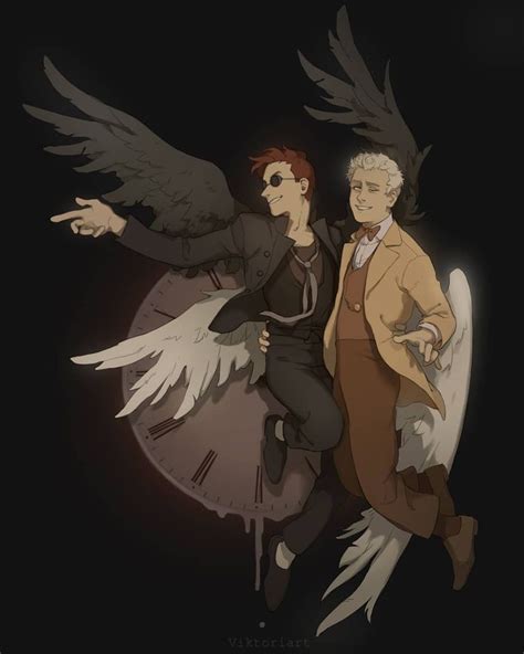 #GoodOmens #Crowley #Aziraphale #fanart | Good omens book, Fan art, Anime