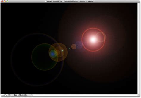 Non-Destructive Lens Flare Effect In Photoshop