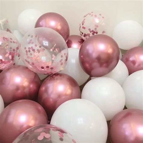 Buy Pink Balloons 12" Party Balloons Birthday Balloons Pink and White ...