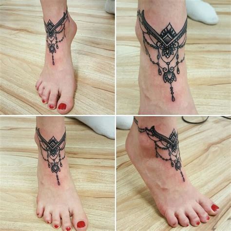 Lace tattoo image by Kt Baldassaro on Henna | Foot tattoos, Ankle tattoo