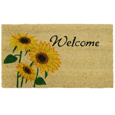 Rubber-Cal Sunflower Welcome Floral Door Mat, 18 by 30-Inch - Walmart.com