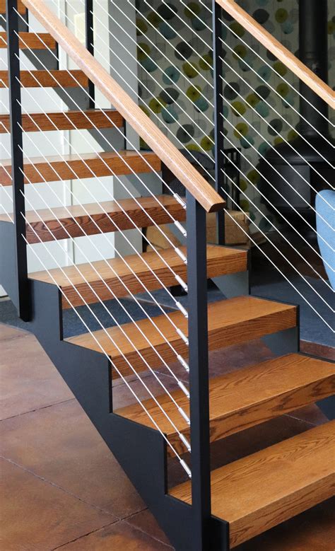 Modern Sawtooth Floating Stairs | Stair railing design, Modern stairs ...