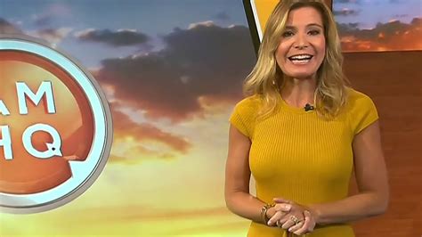 Jen Carfagno Presenting the Weather in a Gold Dress - Easy On The Eyes ...