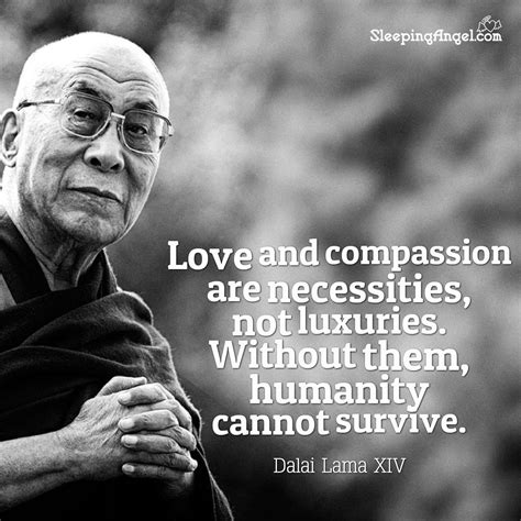 Love and compassion are necessities, not luxuries. Without them ...