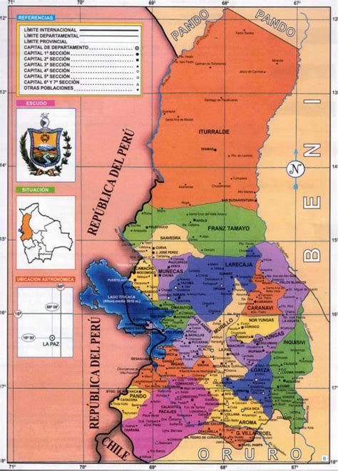 Mapa del Departamento de La Paz - Tamaño completo | Gifex