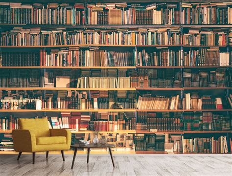 Vintage Library Wallpaper