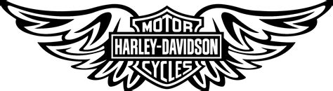 Download Harley Wings Logo Black And White - Logo Harley Davidson ...