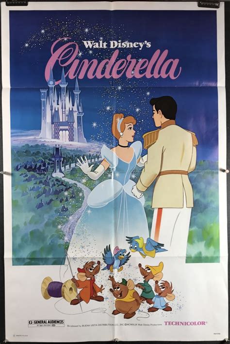 CINDERELLA, Original Vintage Walt Disney Movie Poster - Original ...