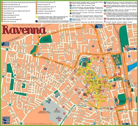 a map of the city of ravenno