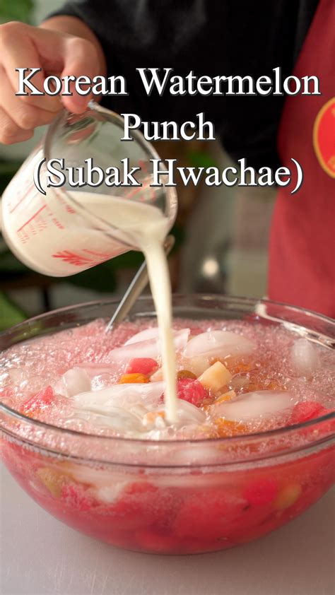 Hwachae Recipe | Recipe | Fruit recipes, Korean dessert, Tasty ingredients