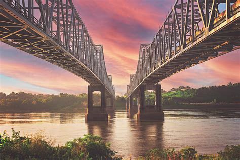 Mississippi River Bridge Photograph by Karen Baity - Fine Art America