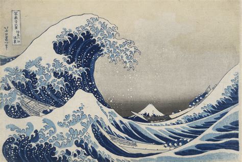 Under the Great Wave off Kanagawa; Katsushika Hokusai - Framed Wall Art ...