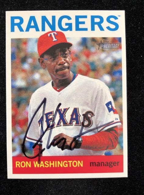 RON WASHINGTON 2013 TOPPS HERITAGE AUTOGRAPHED SIGNED AUTO BASEBALL ...