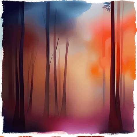 Misty Forest Sunrise · Creative Fabrica