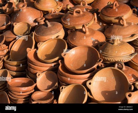 traditional handmade clay crockery Stock Photo - Alamy