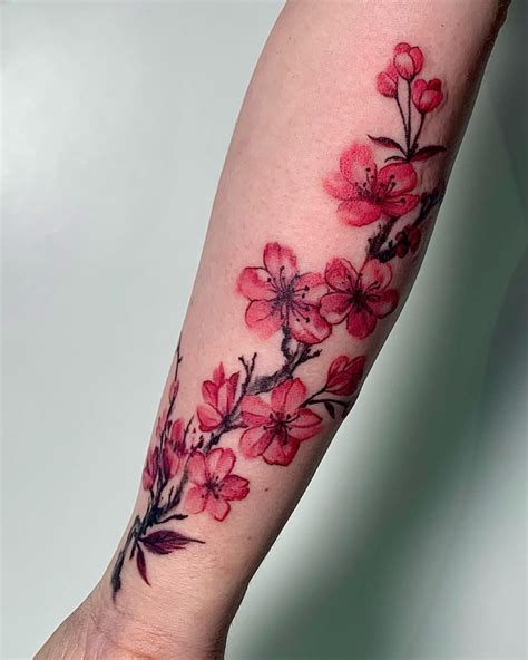 30+ Cherry Blossom Tattoo Ideas for Women and Men - 100 Tattoos