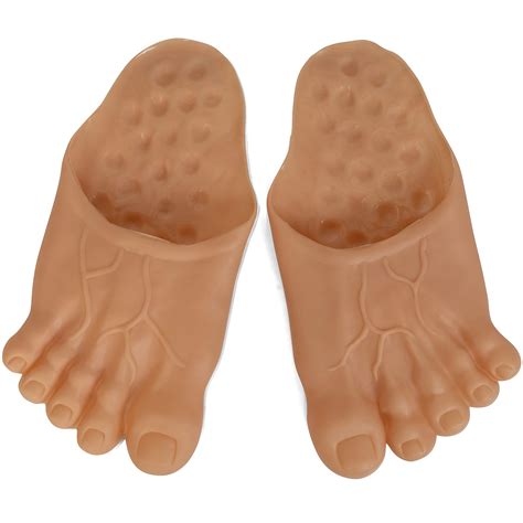 Buy Skeleteen Barefoot Funny Feet Slippers - Jumbo Big Foot Realistic ...