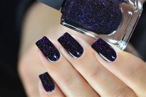 Annabelle - Striking Blackened Eggplant Purple Holographic Nail Polish ...