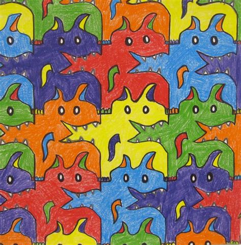 Art with Ms. Gram: Tessellation Monsters! (4th) | Elementary art ...