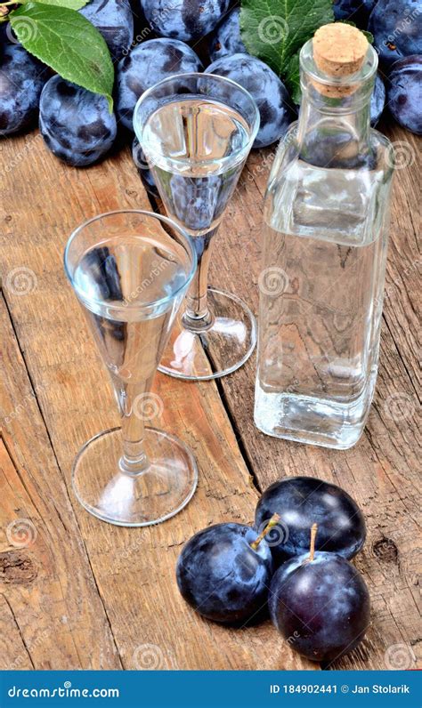 Plum Brandy - Slivovice, Typical Spirit from Czech Republic Stock Image ...