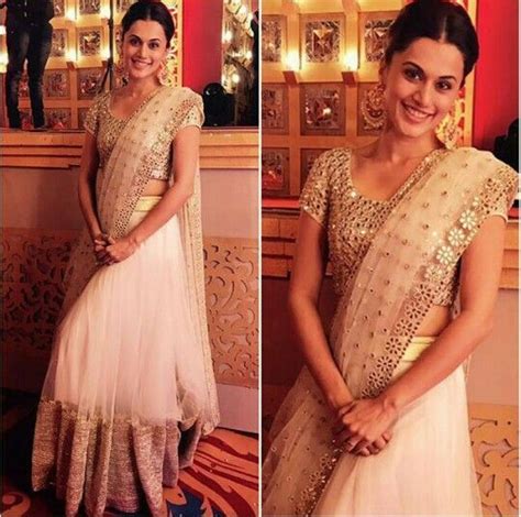 Tapsee Panu | Fashion, Saree look, Indian dresses