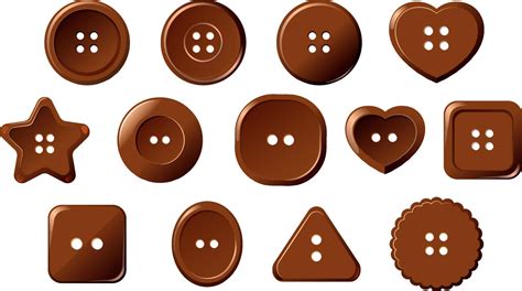 Set of button in different shapes 7474191 Vector Art at Vecteezy