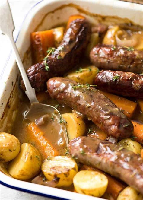 Sausage Bake With Potatoes And Gravy | simplyrecipes