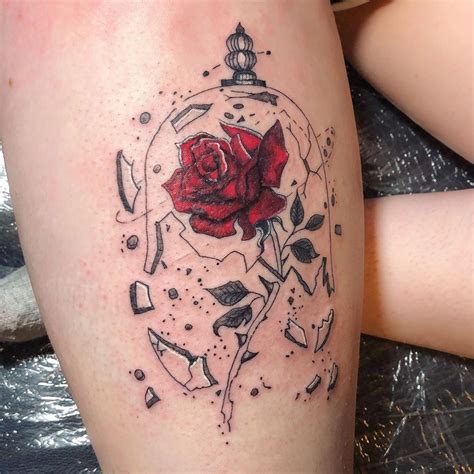 Top 71 Beauty and The Beast Rose Tattoo Ideas - [2021 Inspiration Guide ...