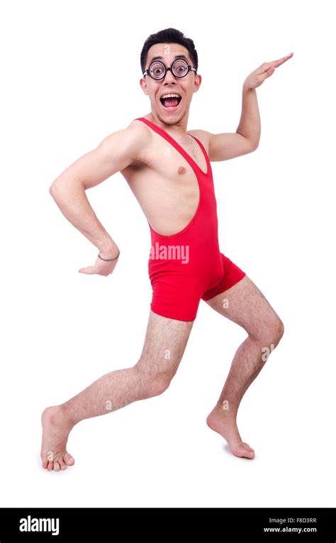 Funny wrestler isolated on white Stock Photo - Alamy