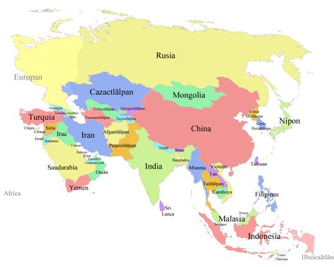 Mapa de asia y sus paises - Imagui