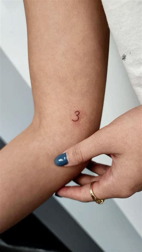 Number “3” fine line tattoo | sibling tattoo ideas | Minimalist tattoos ...