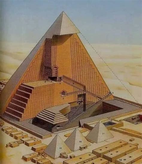 Diagram of the inside of the ancient pyramid of Giza! : r/BeAmazed