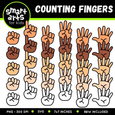 Counting Fingers Clip Art - Educational Clip Arts and Bible Stories