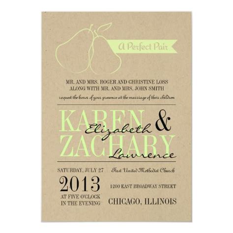 Perfect Pair Wedding Invitation | Zazzle.com