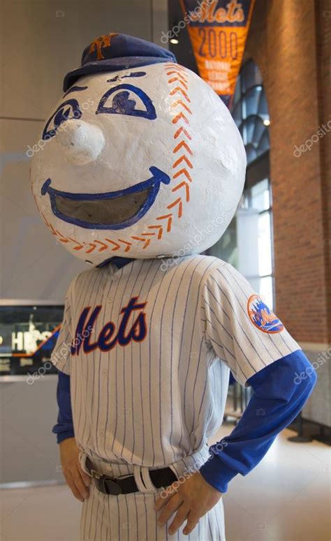 New York Mets mascot, Mr. Met, on display at the Citi Field – Stock ...