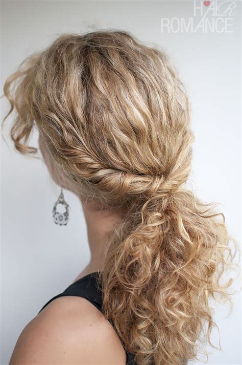 Curly Hairstyle Tutorial - The Twist Over Ponytail - Hair Romance