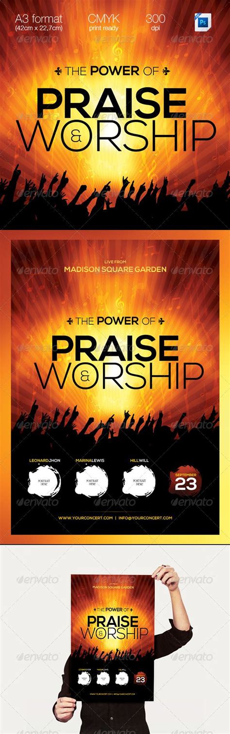 The Power of Praise & Worship A3 Template (With images) | Worship ...