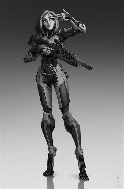 Girl by vombavr | Female robot, Cyberpunk character, Sci fi concept art