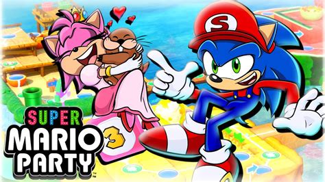 IT'S PARTY TIME!! - Sonic and Amy Squad Play Super Mario Party!! - YouTube