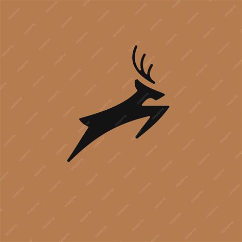 Premium Vector | Jumping deer minimalist logo design