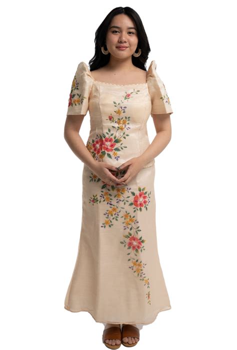 Hand Painted Baro't Saya Filipiniana - Elle MR966 For Sale – Barong World