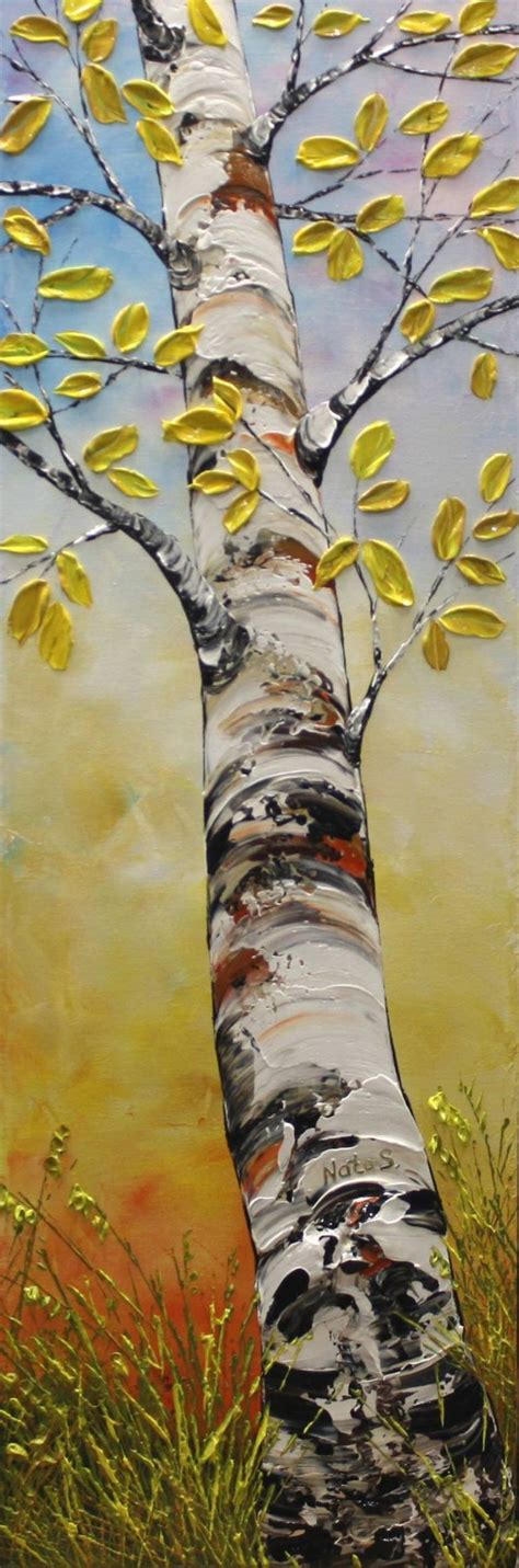 Birch Tree Painting | Birch tree art, Tree art, Tree painting