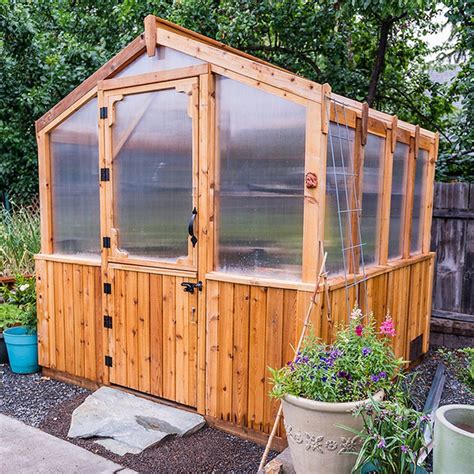 Outdoor Living Today Western Red Cedar 8 ft. Greenhouse | Cedar ...