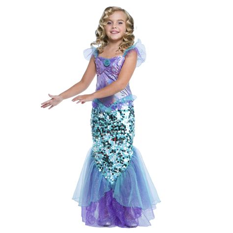 Girl Mermaid Small Halloween Dress Up / Role Play Costume - Walmart.com ...